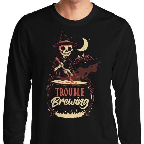 Trouble Brewing - Long Sleeve T-Shirt on Sale