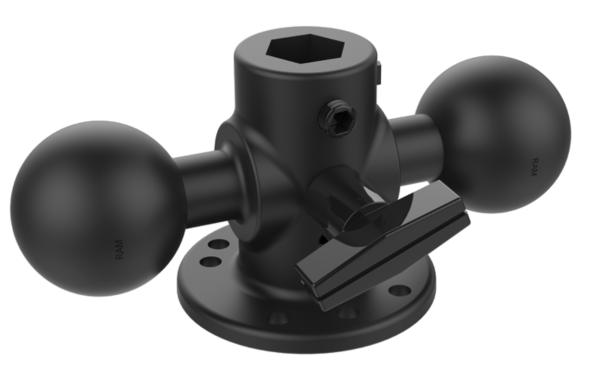 RAM-217U RAM Mounts 1.5  Double Ball Adapter with 2.5  Round Base Fashion